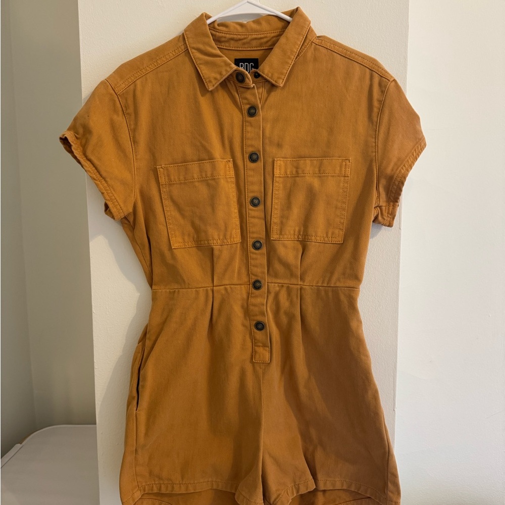 Urban Outfitters Brown Button-Up Jumpsuit
